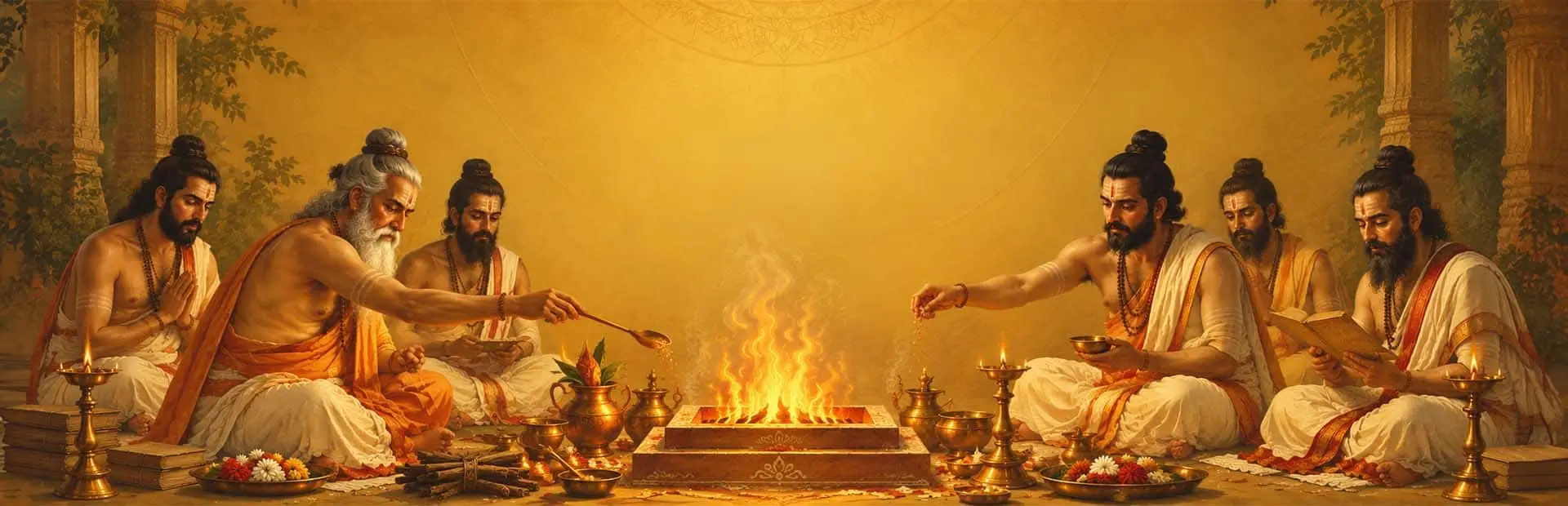 वैदिक ऋषि-मुनियों का प्रातीकात्मक चित्रण